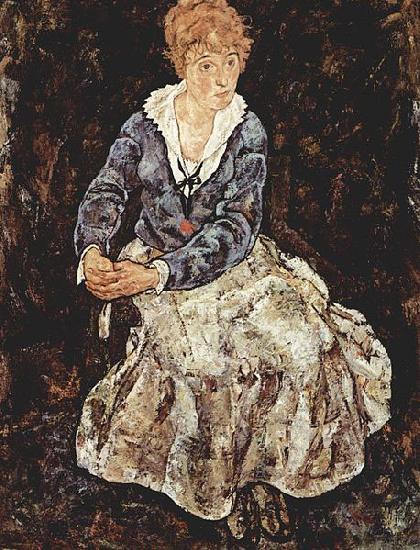Egon Schiele Portrat der Edith Schiele, sitzend Sweden oil painting art